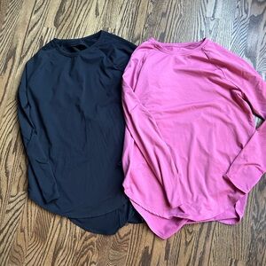 Under Armour Long Sleeve Tees - Black and Pink
